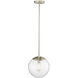 Avell 1 Light 11 inch Modern Gold Indoor Pendant Ceiling Light